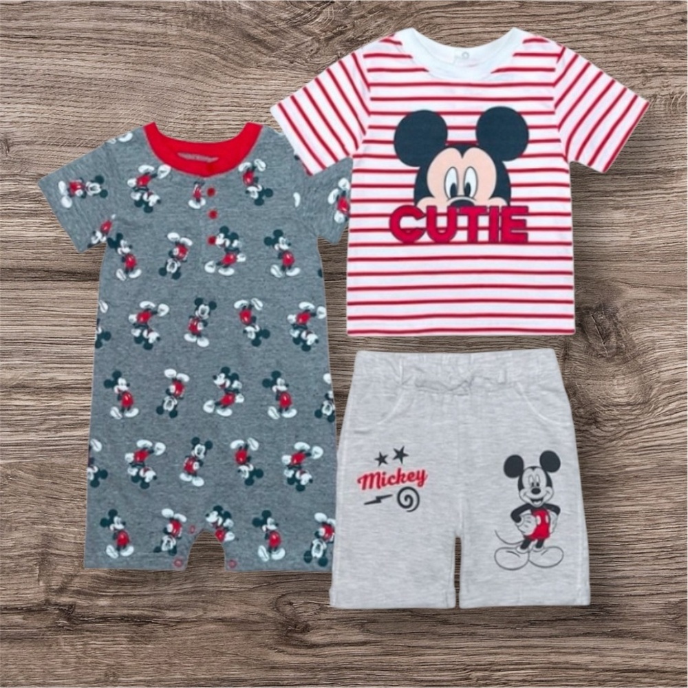 Disney Mickey Mouse Kids Set - Gray, Red, White